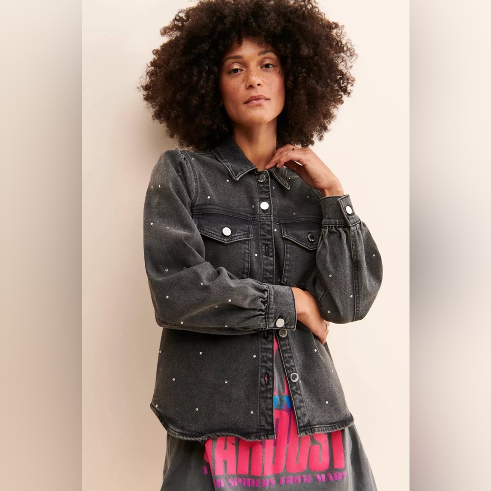 Cras Bejeweled Shirt Jacket